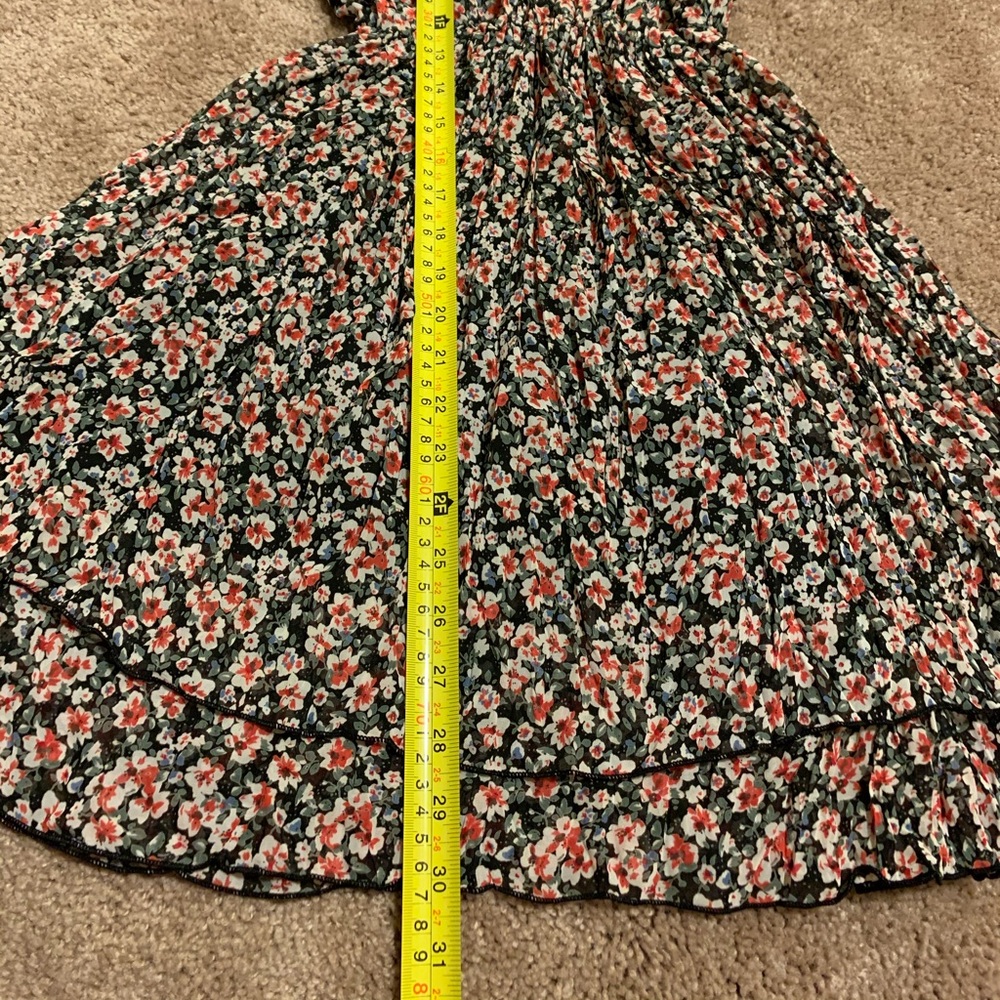 Flower print mini dress